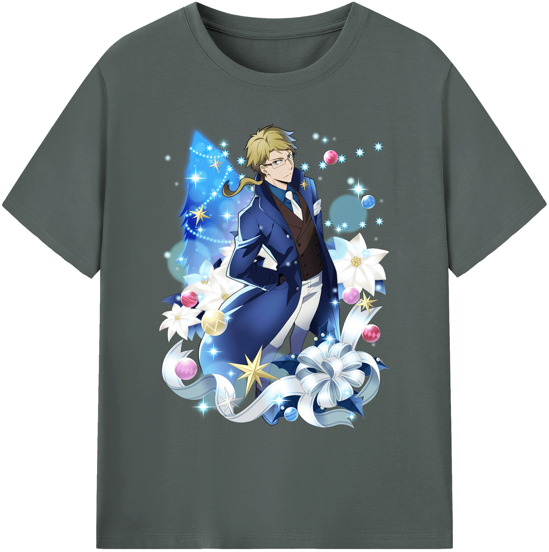 （画像用） 文豪ストレイドッグス Bungo Stray Dogs 綿100％ メンズ半袖Tシャツ｜肌触りやわらか＆通気性